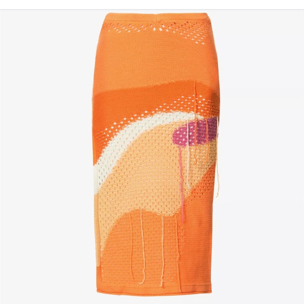 House of Sunny Pompelmo Sunset Crochet Knit Low Rise Summer Skirt